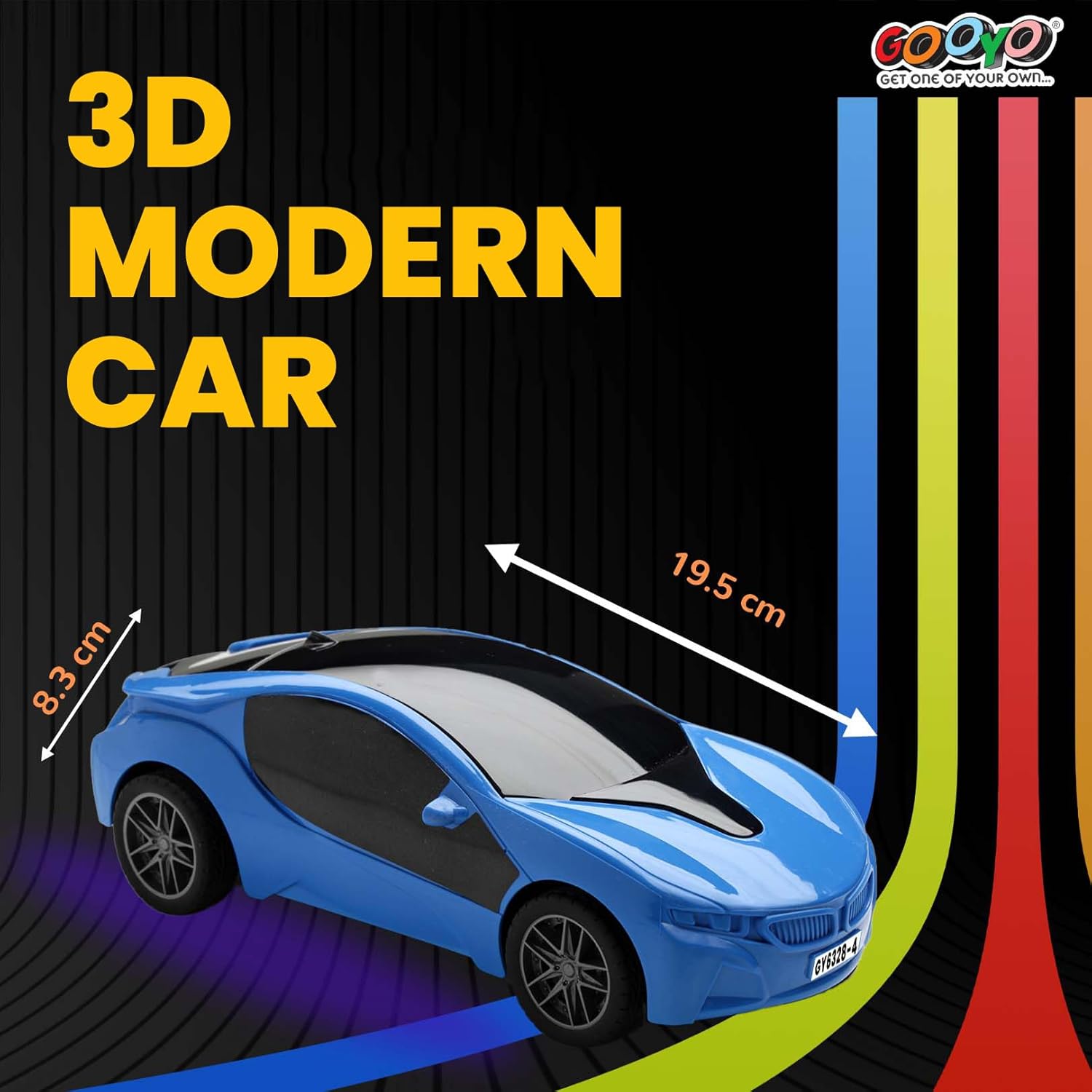 gooyo gy 6328 13 hi speed racing car toy with 3d lighting feature | 3d lights famous remote control car toy for kids | blue | 3xaa battery (not included) | gift box packaging gooyo gy 6328 13 hi speed racing car toy with 3d lighting feature | 3d lights famous remote control car toy for kids | blue | 3xaa battery (not included) | gift box packaging