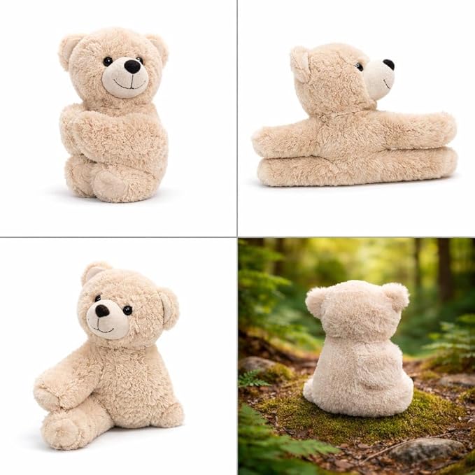 cute teddy bear plush slap bracelet, beige, soft fluffy wristband, hugging bear wrap bracelet, kids gift cute teddy bear plush slap bracelet, beige, soft fluffy wristband, hugging bear wrap bracelet, kids gift