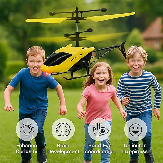 toy helicopter gravity sensor for boys/kids age 5 + years, indoor palm sensing helicopter, 750 rpm, rechargeable helicopter with led lights (yellow colour) toy helicopter gravity sensor for boys/kids age 5 + years, indoor palm sensing helicopter, 750 rpm, rechargeable helicopter with led lights (yellow colour)